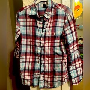 Boys Old Navy l/s flannel button down size 8